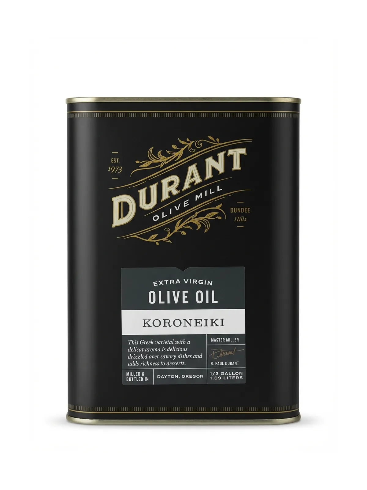 Durant Koroneiki Extra Virgin Olive Oil