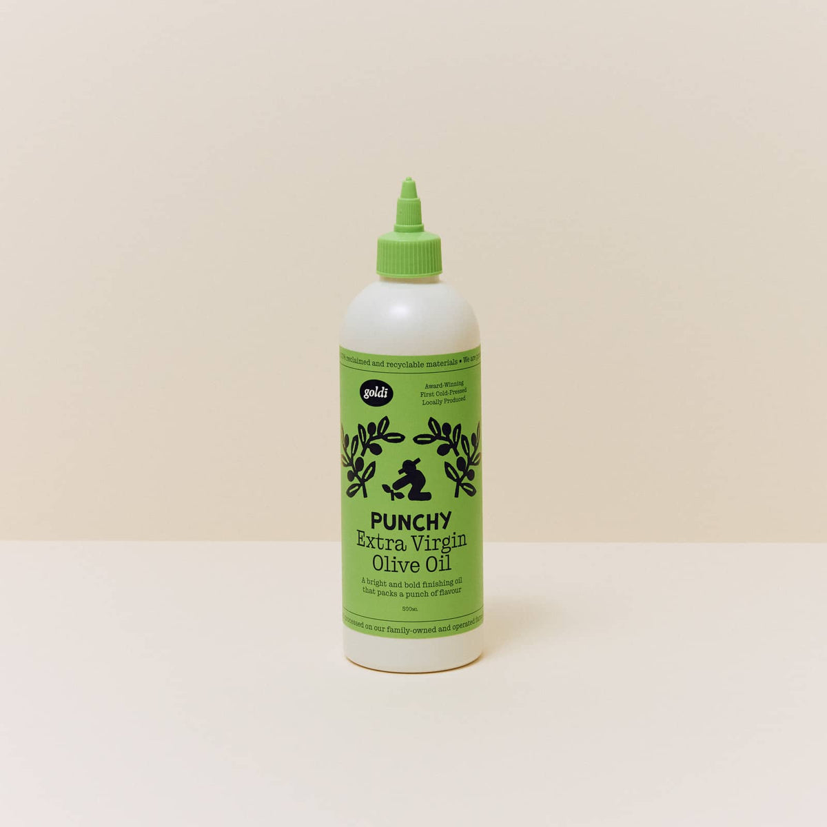 Goldi Punchy extra virgin olive oil bottle
