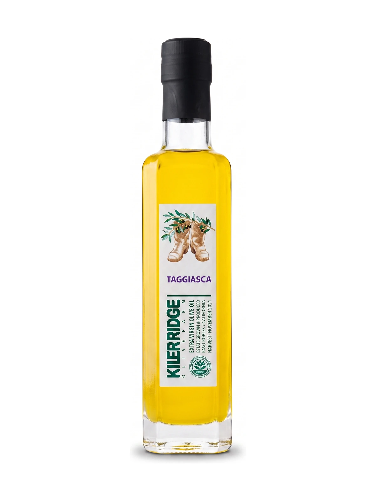 Kiler Ridge Taggiasca Extra Virgin Olive Oil by Kiler Ridge Olive Farm, front-facing on a white background