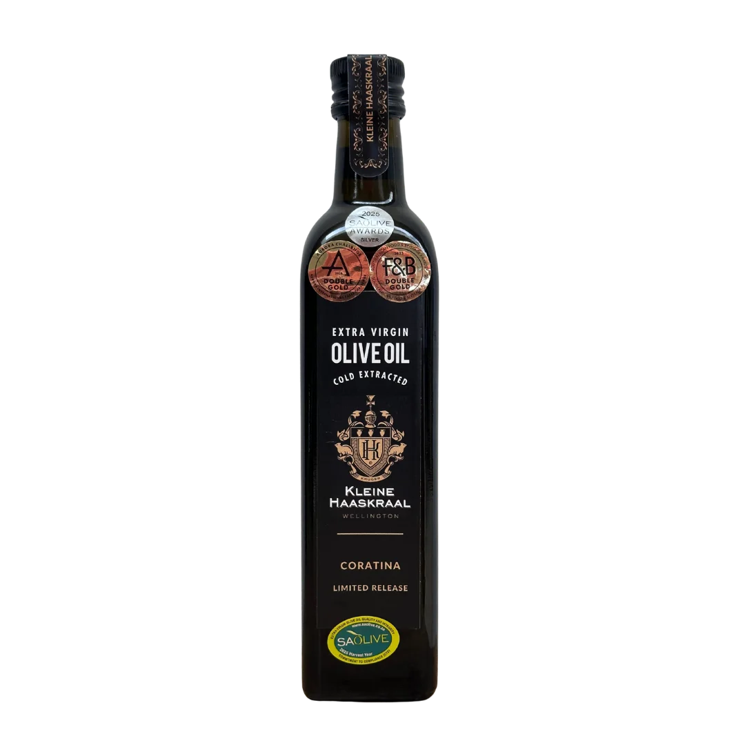 Bottle of Kleine Haaskraal Coratina Extra Virgin Olive Oil