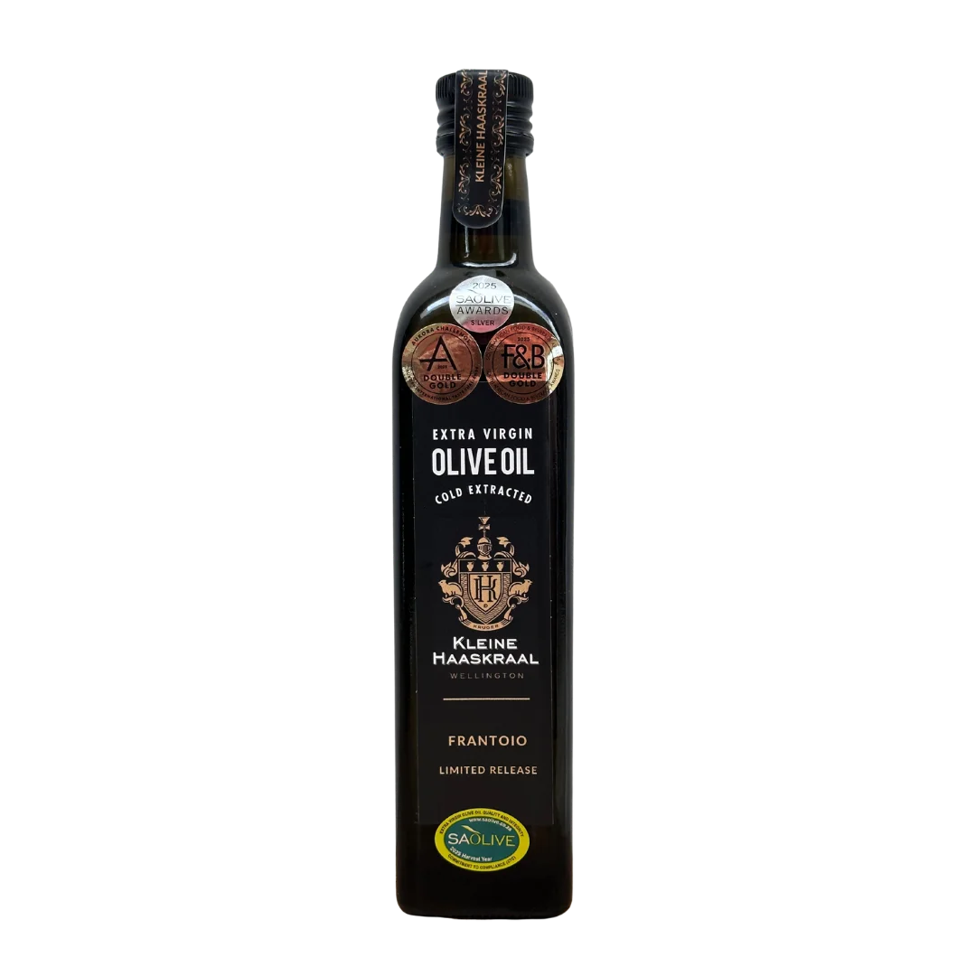 Bottle of Kleine Haaskraal Frantoio Extra Virgin Olive Oil