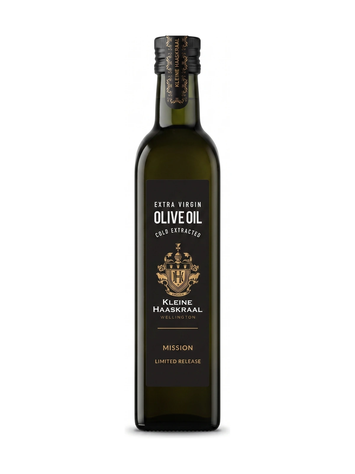 Kleine Haaskraal Mission Extra Virgin Olive Oil, front-facing on a white background