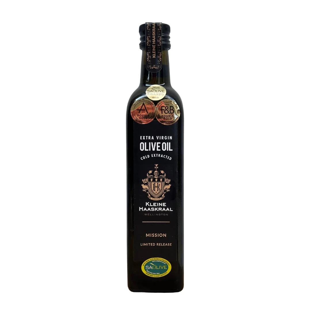 Bottle of Kleine Haaskraal Mission Extra Virgin Olive Oil