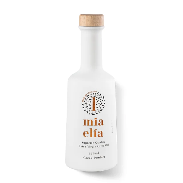 White 250 ml Mia Elia Extra Virgin Olive Oil bottle