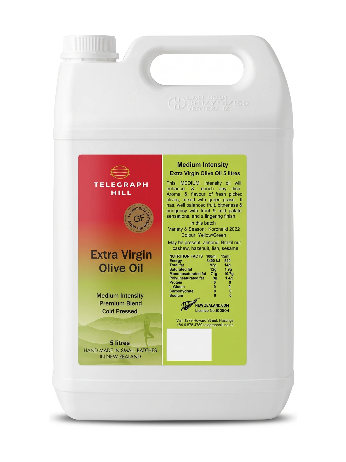 Telegraph Hill Medium Intensity Extra Virgin Olive Oil